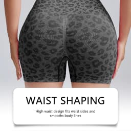 Leopard Print High‑Waist Biker Shorts Soft Quick‑Dry Tummy Control Butt Lifting Sports Shorts For Daily Workout