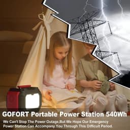 Portable Power Station 540Wh/500W(Peak 1000W) 6 x AC 110V Outlets PD 60W Portable Solar Generator CPAP Battery Power Outage Supplies Emergency Backup Power for Outdoor RV/Van Camping Fishing,Outdoor Energy Camping Travel(Solar panels sold separately)