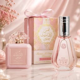 Shams Al Emarat Khususi Pink Blush Perfume Set 100ml+50ml Eau De Parfum For Women Oriental Floral Sweet Long‑Lasting Fragrance Gift Set