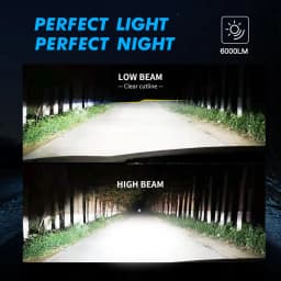BEVINSEE H4 H7 H1 H11 H3 9004 9007 9008 LED Headlight Bulbs 50W 6000LM HB3/9005 HB4/9006 880/881 LED Fog Lights 6000K Mini Size