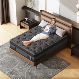 Queen Mattress, 12 Inch Hybrid Queen Size Mattress in a Box Memory Foam & Individual Pocket Springs, Medium Firm Feel, Motion Isolation, Pressure Relief, Edge Support, Help with Back Pain