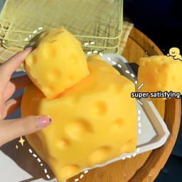 6CM Cheese Squeeze Toy Extra Large Size Cheese Squishy Fidget Toys Slow Rebound Shapeable Venting Ball for Adults Gifts 2026 New