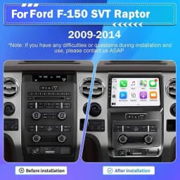 2+32GB Android 13 Car Stereo, 9in Radio for Ford F150 2009-2014 Support Wireless Carplay Android Auto, Head Unit with WiFi GPS Bluetooth SWC Split Screen + AHD Backup Camera