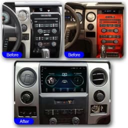 2+32GB Android 13 Car Stereo, 9in Radio for Ford F150 2009-2014 Support Wireless Carplay Android Auto, Head Unit with WiFi GPS Bluetooth SWC Split Screen + AHD Backup Camera