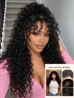 Nadula Layered Cut Yaki Straight Virgin Human Hair Wig with Wispy Bangs Hand-Tied Crown Area Machine Made Human Hair Wig with Drawstring No Tangle No Shedding Last More than 12 Months Suitable for All Heads Size 30 Days No Reason Local Free Return