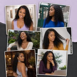 TIMOPOL 22 Inch Jerry Curl Human Hair Wig for Black Women, 13x4 HD Lace Front Wig, Natural Black Long Curly Wig, Soft Full and Natural Looking