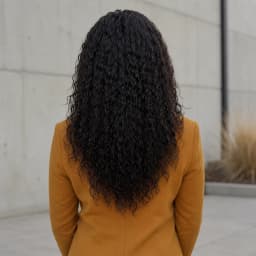 TIMOPOL 22 Inch Jerry Curl Human Hair Wig for Black Women, 13x4 HD Lace Front Wig, Natural Black Long Curly Wig, Soft Full and Natural Looking