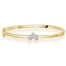 D Color VVS1 Moissanite Bangle, GRA‑Certified S925 Sterling Silver Dainty Stackable Fine Jewelry, 17‑18cm Wrist Size Elegant Wedding Gift for Women Daily Party Wear