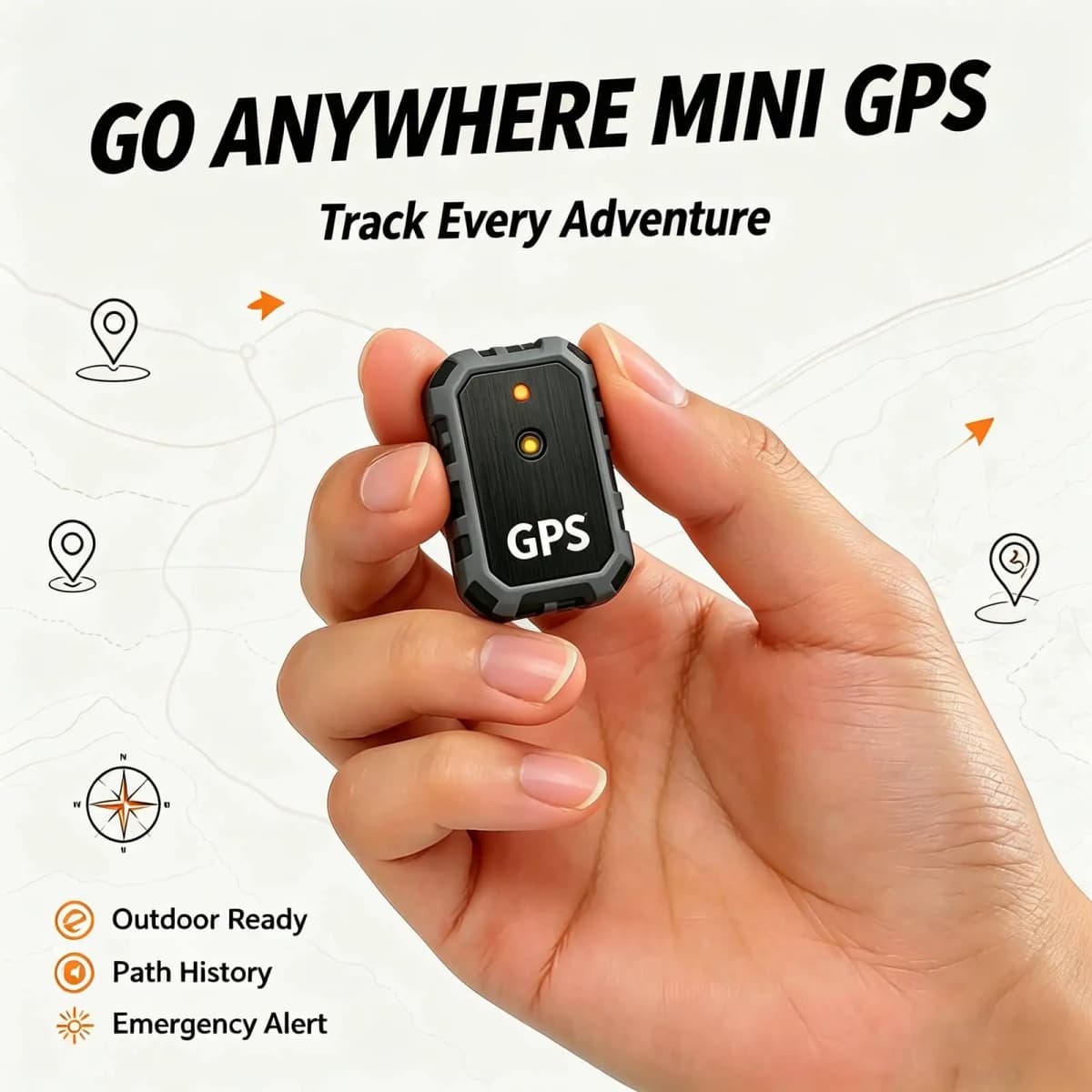 Tiny Hidden GPS Tracker for Multi-Scene Location Protection. Real-Time Position Update, Motion Trigger Alert & Long Standby Power. Perfect for Vehicle Anti-Theft, Pet Outdoor Safety, Luggage Tracking and Personal Outdoor Security Use.