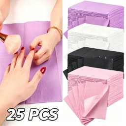 25pc Nail Cleaning Table Mats Disposable Nail Art Mat Waterproof Tablecloth for Manicures Pedicures Paper Sheets Nail Tools Tablecloth Cleaning Pad