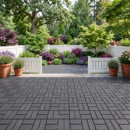 44 Pcs Interlocking Deck Tiles 12x12 Waterproof Outdoor Patio Flooring Non-Slip Plastic Snap Together Floor Mat for Backyard