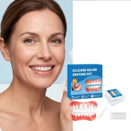 Decorative Simulation Teeth Set Silicone Smile Appearance Accessory Kit Lightweight Easy‑Wear Decor Teeth Kit for Home Daily Use