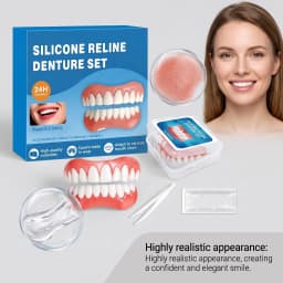 Decorative Simulation Teeth Set Silicone Smile Appearance Accessory Kit Lightweight Easy‑Wear Decor Teeth Kit for Home Daily Use