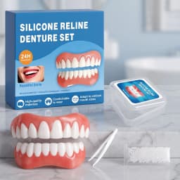 Decorative Simulation Teeth Set Silicone Smile Appearance Accessory Kit Lightweight Easy‑Wear Decor Teeth Kit for Home Daily Use