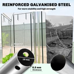Walk-In Tunnel Greenhouse, Arch-Shaped Greenhouse with 8 Rolling Shutter Doors, Transparent