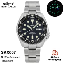 Heimdallr SKX007 Diver Watch NH36 Automatic Mechanical Watches Ceramic Bezel Sapphire 200m Waterproof 41mm Heimdallr relojes