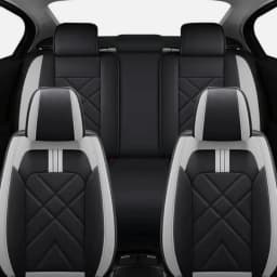 Car Seat Covers Universal Luxury PU Leather Car Seat Cover Universal Car 5-Seat Covers For Toyota Camry 2007-2018 Front and Rear Seat Cushion Pad Full Set
