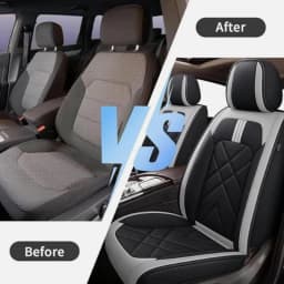 Car Seat Covers Universal Luxury PU Leather Car Seat Cover Universal Car 5-Seat Covers For Toyota Camry 2007-2018 Front and Rear Seat Cushion Pad Full Set