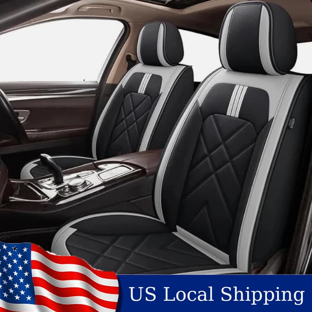 Car Seat Covers Universal Luxury PU Leather Car Seat Cover Universal Car 5-Seat Covers For Toyota Camry 2007-2018 Front and Rear Seat Cushion Pad Full Set