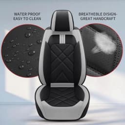 Car Seat Covers Universal Luxury PU Leather Car Seat Cover Universal Car 5-Seat Covers For Toyota Camry 2007-2018 Front and Rear Seat Cushion Pad Full Set