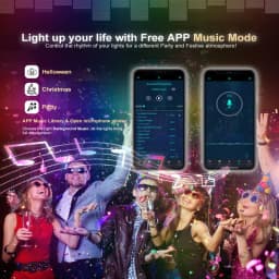 ETL Listed 16.4ft/5m 24V DC RGBIC COB LED Strip Lights with App Control DIY Multiple Colors on One Line Color Changing for Home Party Gaming Room Decor(Power Supply Included)
