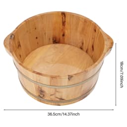36.5in Wooden Foot Soak Basin Foot Bath Bucket Foot Massage Basin For Home Spa Relaxation Lightweight Easy To Use And Store