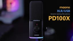 MAONO PD100X Dynamic Microphone. Software Noise Reduction Included. RGB Gaming Mic. Enhances Gaming Experience. Ideal for Record