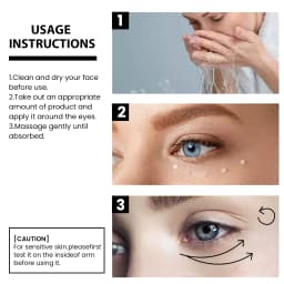 3PCS Instant Wrinkle Eye Cream Tightening,30% L-Carnosine Powerful Anti Glycation&Antioxidant&Instant Physics Lifting Effect,High Occlusion Lock In Moisture, Smooth Dry&Fine Lines,Fast De Puffing for Puffy Eyes&Removing Dark Circles