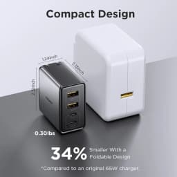 PISEN 65W GaN Charger Type C PD Charger 4-Port USB-A/C Charger PD3.0 QC4.0 PPS Portable Fast Charger For IPhone/ Laptop/ Samsung