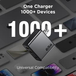 PISEN 65W GaN Charger Type C PD Charger 4-Port USB-A/C Charger PD3.0 QC4.0 PPS Portable Fast Charger For IPhone/ Laptop/ Samsung