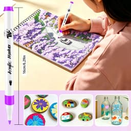 TBC The Best Crafts 120 Colors Acrylic Paint Markers, Strong Coverage, Waterproof Non-ToxicOdorless, Multi-Surface Pens For Paper, Ceramic, Fabric, Stone, Back To School & DIY Crafts