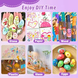 TBC The Best Crafts 120 Colors Acrylic Paint Markers, Strong Coverage, Waterproof Non-ToxicOdorless, Multi-Surface Pens For Paper, Ceramic, Fabric, Stone, Back To School & DIY Crafts