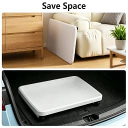Portable Folding Computer Desk 4-Level Height Adjustable Compact Table with Plastic Steel Frame for Office Bedside Home