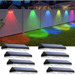 Newly Upgraded Solar Fence Light - 8 Sets. Solar Outdoor Lights. Multiple Modes. External Lights, Suitable for Terrace Fences, Stair Handrails, Swimming Pools, Walls, and Home Holiday Decorations.