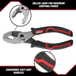 Slip Joint Pliers 6 Inch Adjustable Pliers with Soft Grip Ergonomic Handle Comfortable Hand Tool for DIY Repair