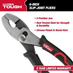Slip Joint Pliers 6 Inch Adjustable Pliers with Soft Grip Ergonomic Handle Comfortable Hand Tool for DIY Repair