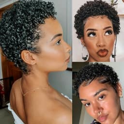 Jerry Curly Human Hair Wigs for Women Short Pixie Cut Curly Wig Natural Looking Colored Hair Wigs Full Machine Made For Women