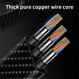 4PCS 3-IN-1 100W Nylon Woven Fast Charging Cable With Type-C, Micro USB, IP Port Compatible With Multiple Devices Multi Port Multiple Charging Wire