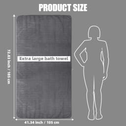 1 Thick, Extra-Large Quick-Drying Towel, 105*180cm, Enlarged and Thickened Bath Towel, Soft, Comfortable, Skin-Friendly, Quick-Drying, Suitable for Bathing, Swimming, Spa, Salon, Etc