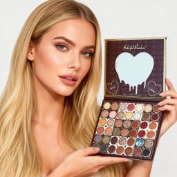 42 Shades Professional All-in-One Eyeshadow Palette, Contains Matte, Pearlescent and Chunky Glitter, High Pigment Long Lasting No Powder Fallout, Perfect Stage Makeup Palette, Great Festival Gift For Women