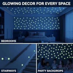 Glow-In-The-Dark Wall Stickers Bedroom Decor: 407 Pcs Removable Luminous Adhesive Dots In White, Ideal For Ceiling