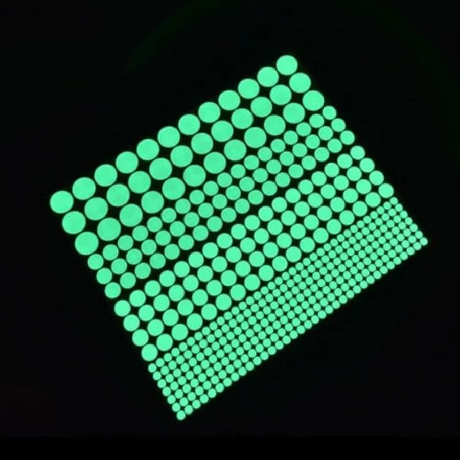 Glow-In-The-Dark Wall Stickers Bedroom Decor: 407 Pcs Removable Luminous Adhesive Dots In White, Ideal For Ceiling