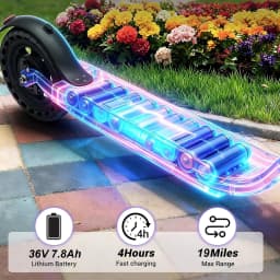 Electric Scooter for Adults Teens, Folding E Scooter with 350W Motor 19 Mph Top Speed, Max 19-23 Miles Long Range, 8.5''Solid Tires Commuting Scooters with Front Suspension , APP Control