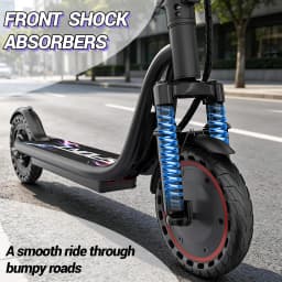 Electric Scooter for Adults Teens, Folding E Scooter with 350W Motor 19 Mph Top Speed, Max 19-23 Miles Long Range, 8.5''Solid Tires Commuting Scooters with Front Suspension , APP Control