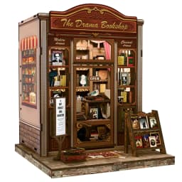 Original CUTEBEE 253pcs Book Drama Bookshop Nook Kit DIY Miniature House Dollhouse Kit for Adults and Teens Booknook Tiny House Bookshelf Decor 3D Wooden Puzzle Gifts for Family Friends Book Nook Kit DIY Miniature House Japanese Street Ramen Shop Booknook