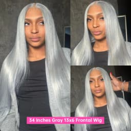 13x6 Silver Grey Wig Human Hair Lace Front Wig Bone Straight 30 40 Inches Transparent Lace Frontal Wig Pre Plucked Peruvian Silver Gray Lace Front Human Hair Wig Body Wave Ash Gray Colored Human Hair Wigs 200 220 Density Free Shipping