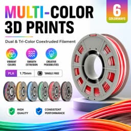 300g/Spool Coextruded PLA Filament 1.75mm Random Color Shift Rainbow Gradient Material High Precision Fast Shipping