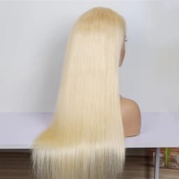 40 42 Inches 5x5 Glueless Wig Bone Straight Pull and Go Human Hair Wigs For Women 613 Blonde Color 5x5 Lace Closure Wig Ready to Wear Wig Pre Cut Lace Daily Wear