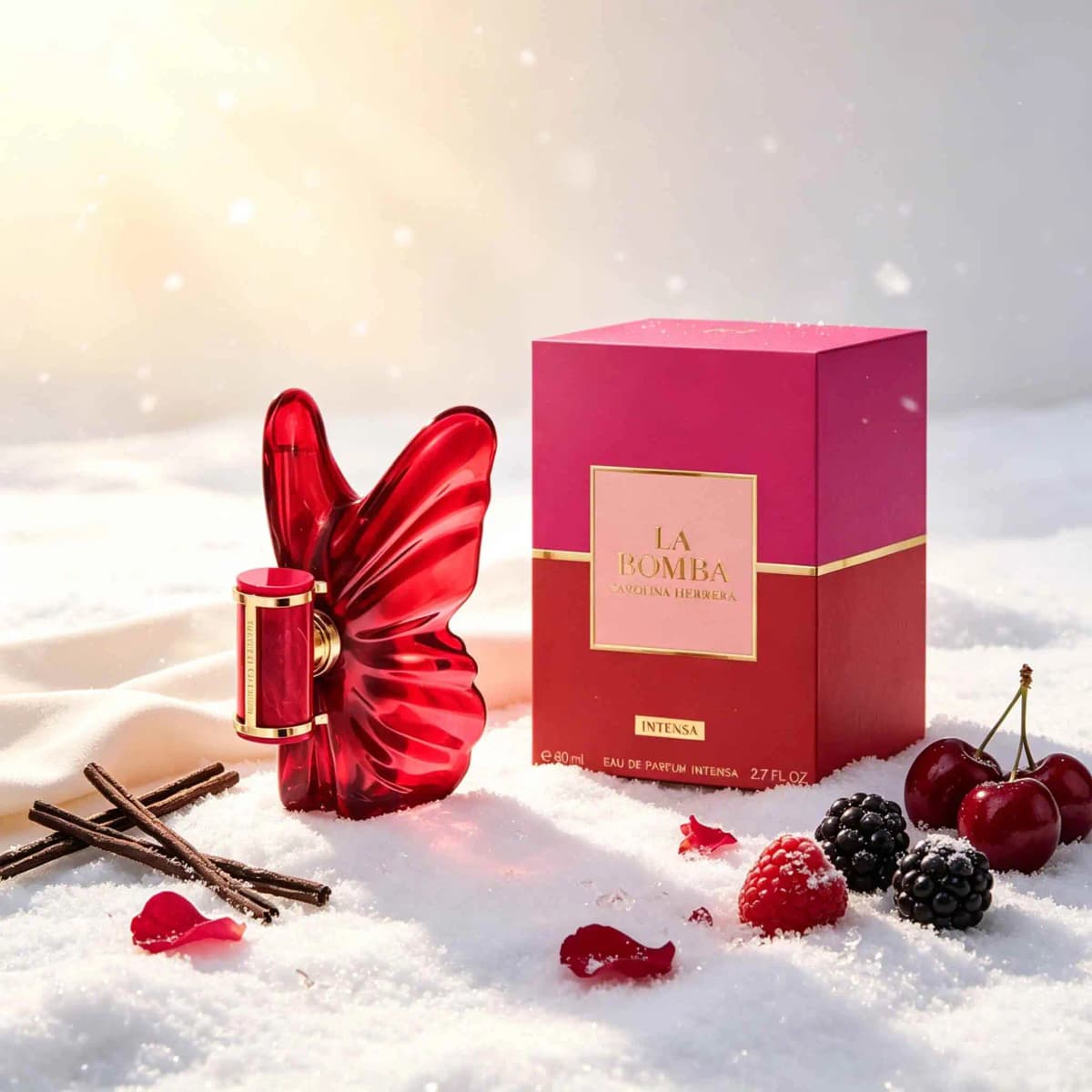 Intensa EDP For Women, Bold Fruity Gourmand Scent, Artistic Red Butterfly Bottle, Luxury Sexy Perfume for Collection & Gift.