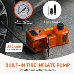 Tacleekii 5 Ton Electric Hydraulic Car Jack 11023 LBS Auto Lift Jack with Tire Inflator LED Light & Impact Wrench Portable Emergency Tool for Sedan SUV MPV Truck